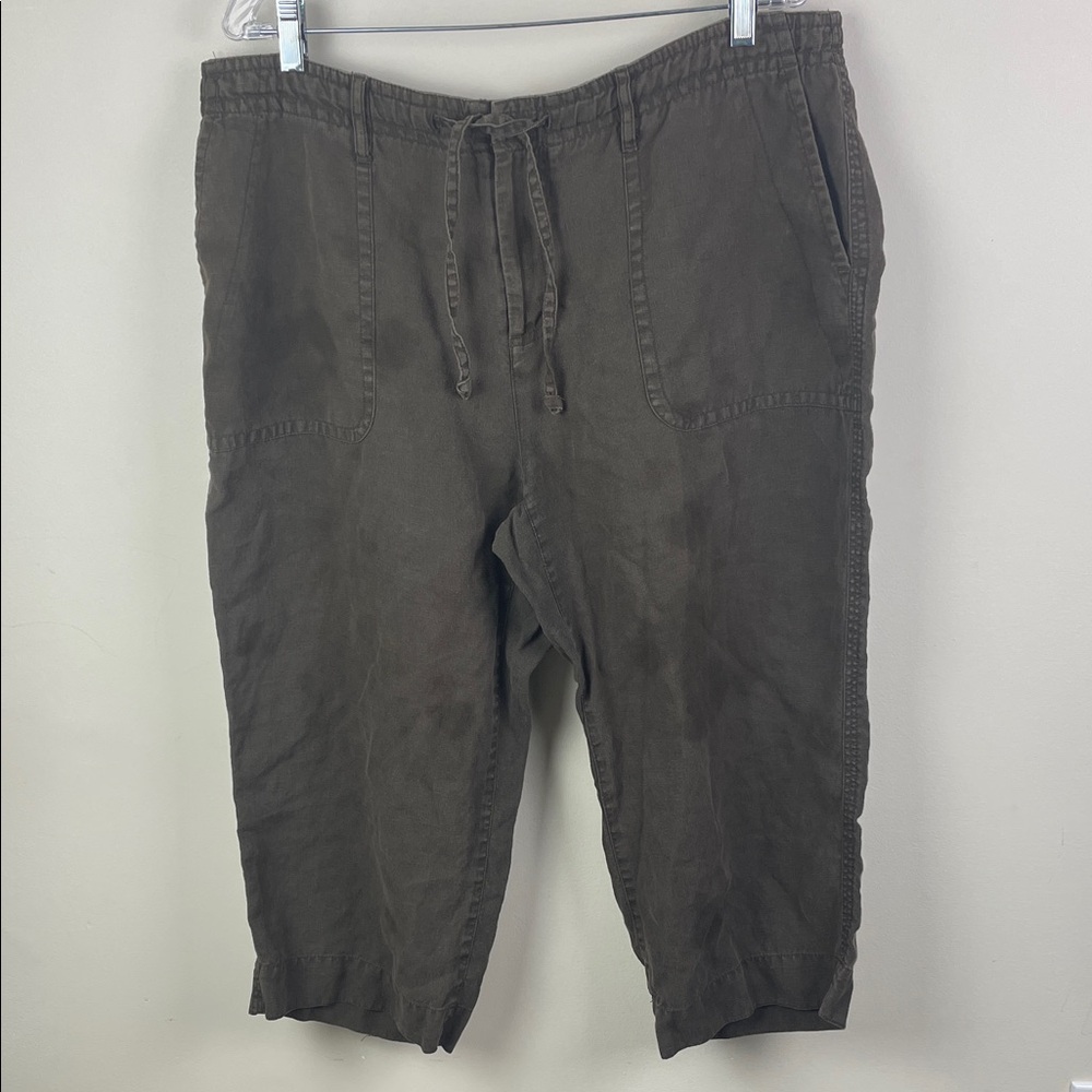 Liz Claiborne Audra 100% Linen Capris